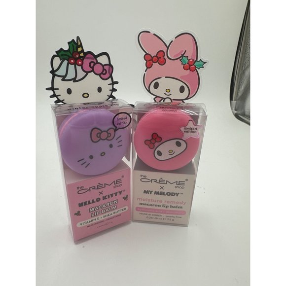 The Creme Shop Hello Kitty, My Melody Macaron Vitamin E Lip Balm Set - Picture 1 of 4